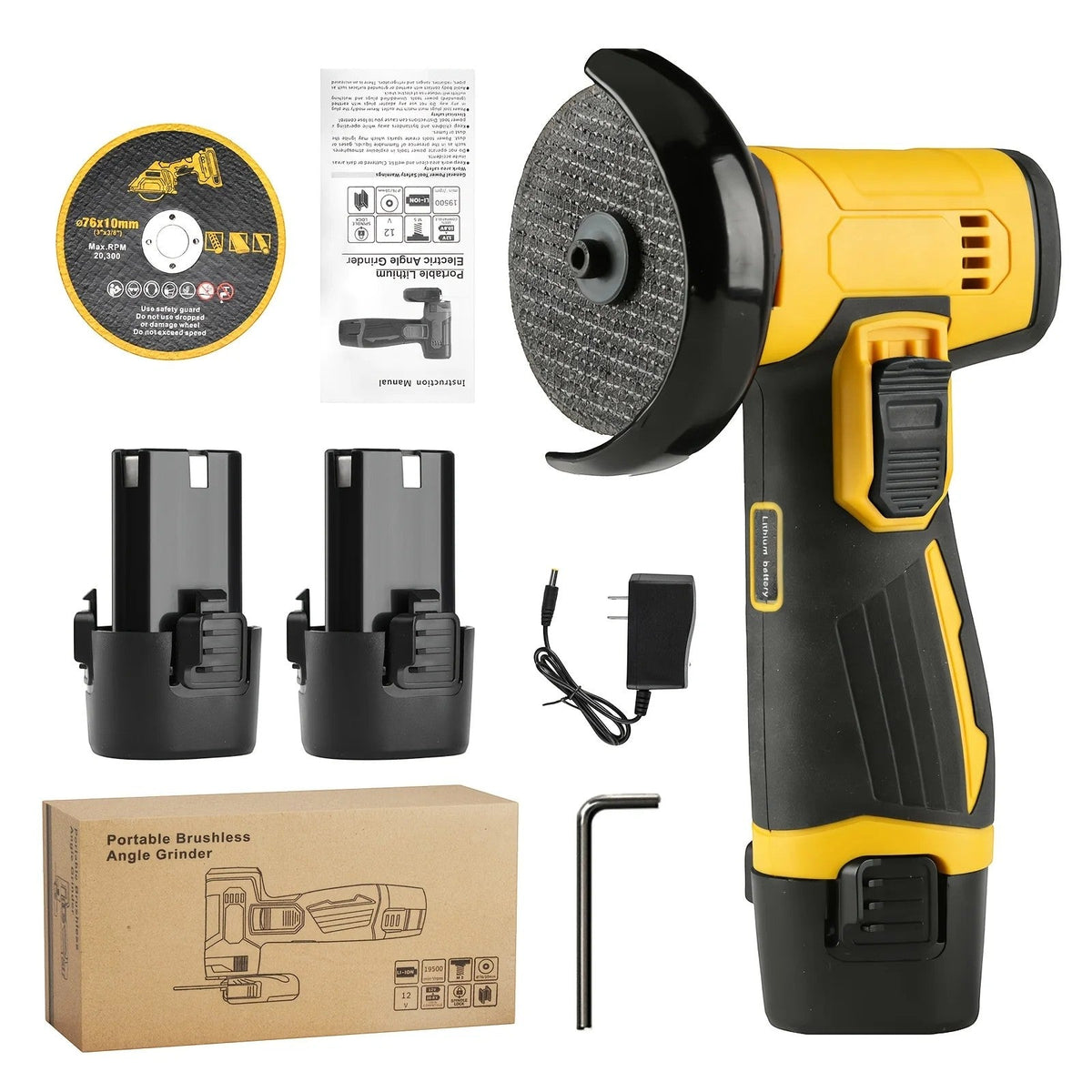19500RPM Mini Angle Grinder Tool and Bench Polisher 115mm