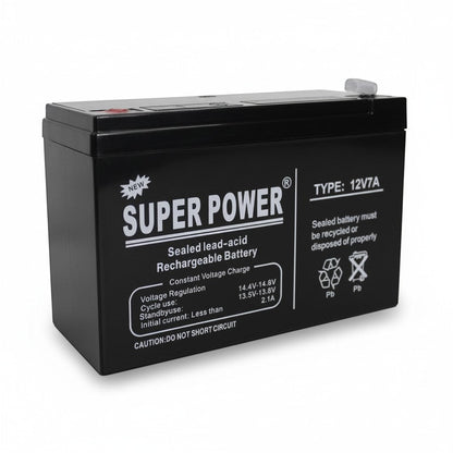12V 7Ah Sealed Rechargeable Lead Acid Battery