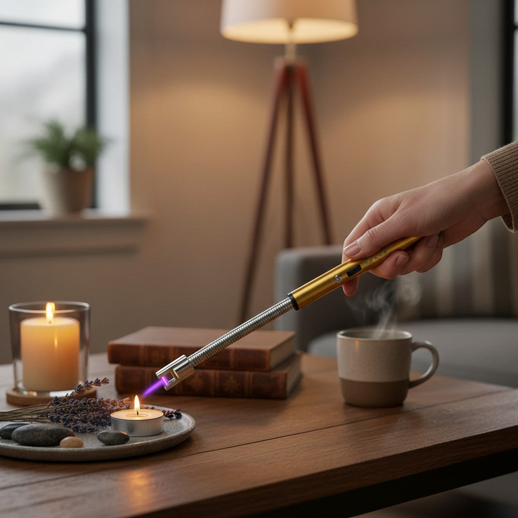 Rechargeable Flameless Electric Arc Lighter for Candles and Camping